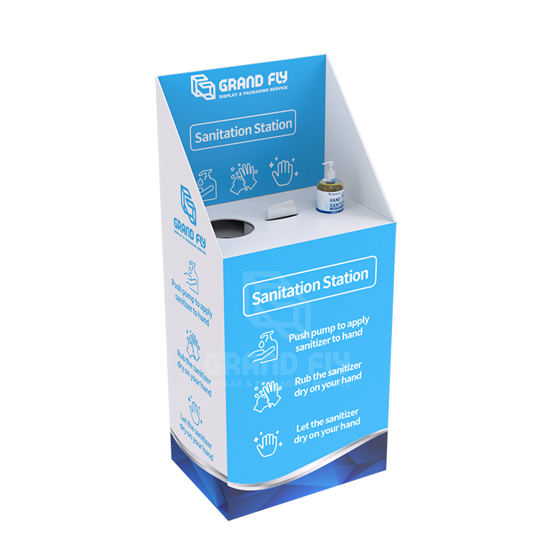 Recycle Cardboard Hand Sanitiser Display Bins-1