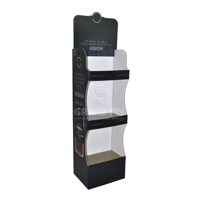 3 Shelf Cardboard Corrugated Retail FSDU Stand for Coffee-1