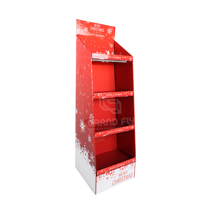 4 Tier Cardboard Free Standing Display Stand for Christmas Gift-1