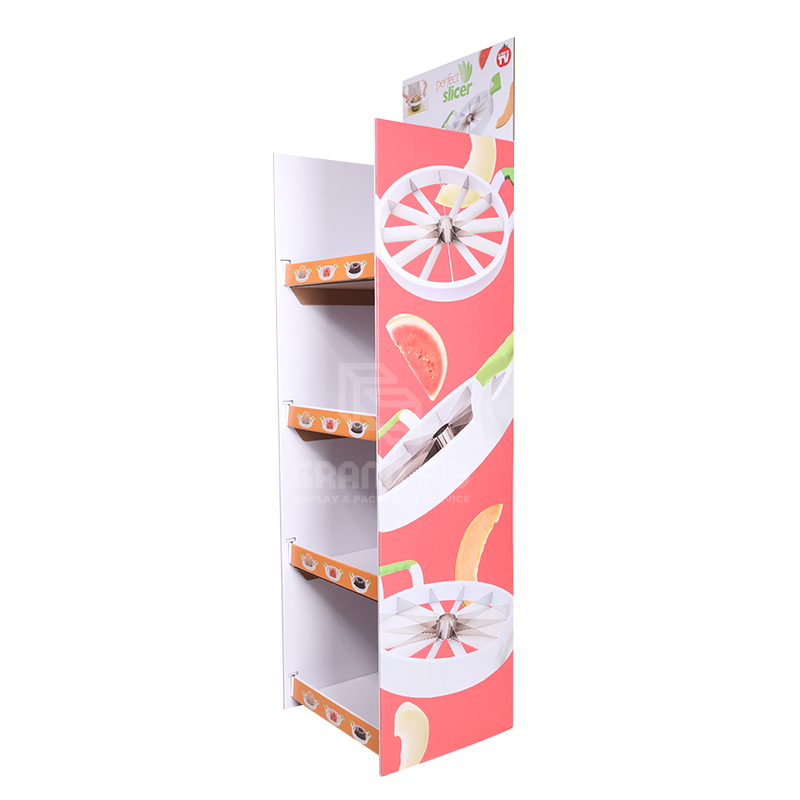 Cardboard Free Standing Display Unit with 4 Shelves for Fruit Knives-2