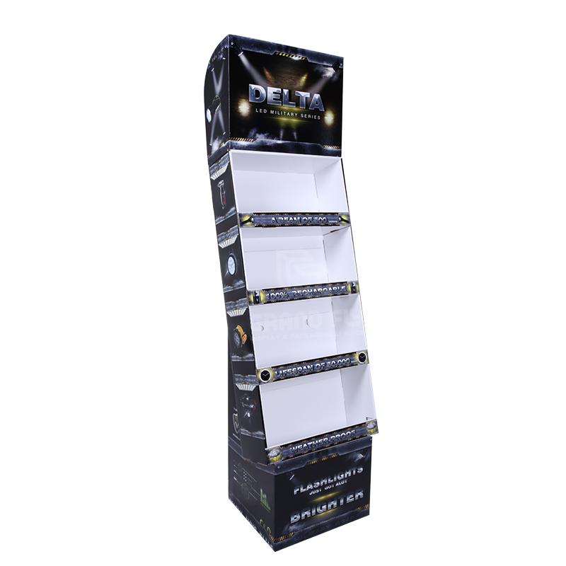 Corrugated POS Shipper Display with Tier for LED Flashlights-1
