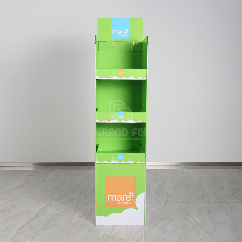 Custom Design Retail Cardboard Display Stands with 3 Tier for Kitchenware-2