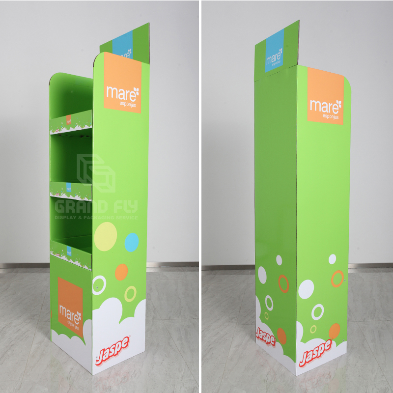 Custom Design Retail Cardboard Display Stands with 3 Tier for Kitchenware-3