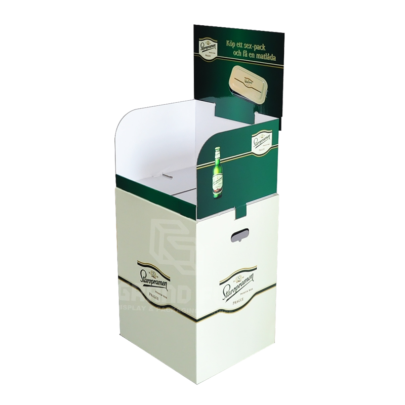 Beer Corrugated Shipper Display Bins with Header-1