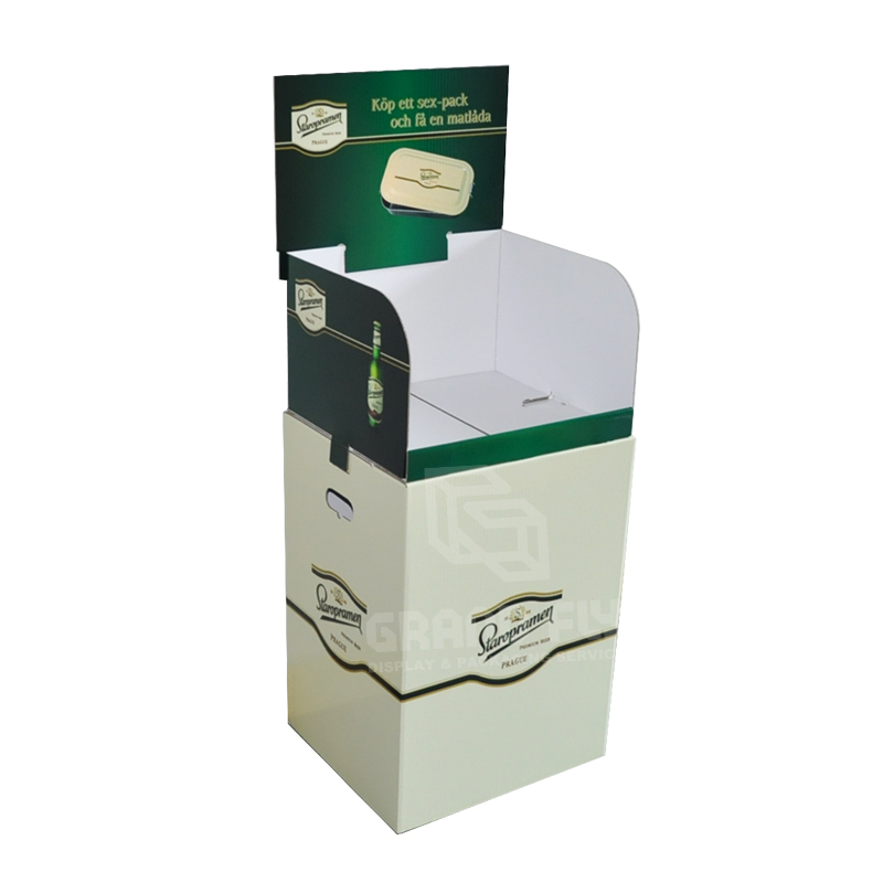 Beer Corrugated Shipper Display Bins with Header-2