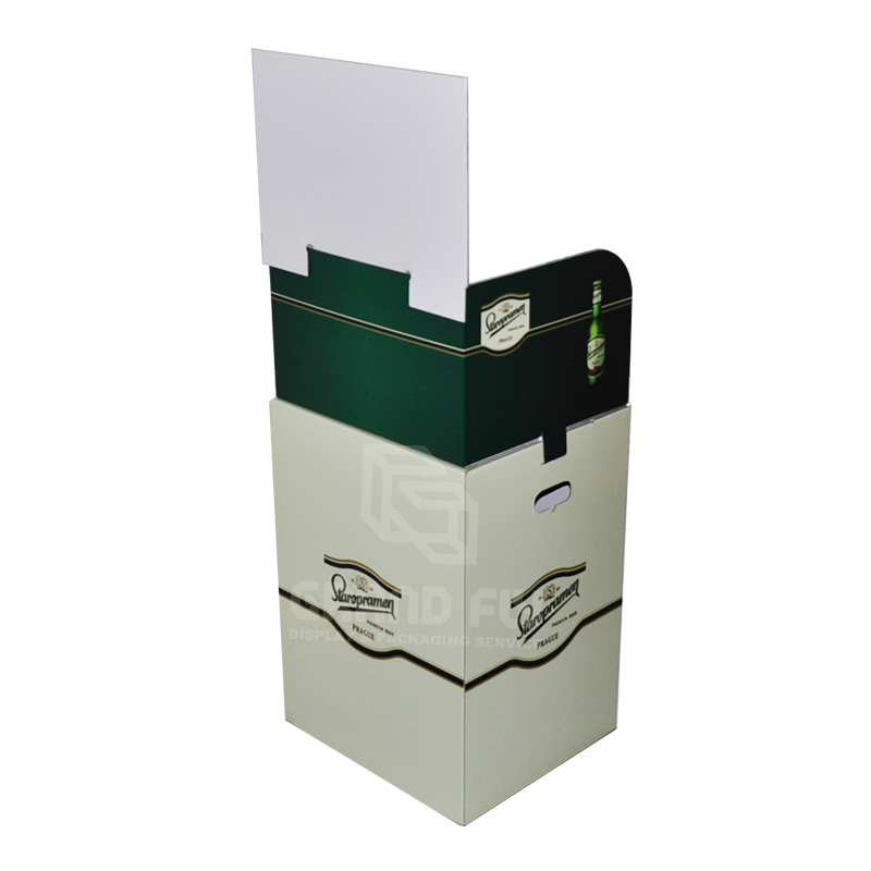 Beer Corrugated Shipper Display Bins with Header-3