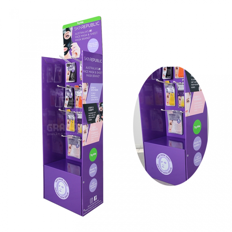 Mask Pack Display Rack Custom Cardboard Face Mask Display Rack | Eco-Friendly & Customizable