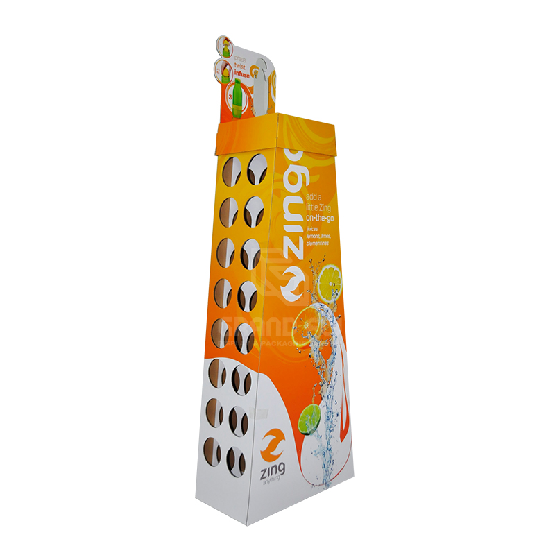 Custom Designed FSDU Retail Display Carton with Hole for Bottle-1