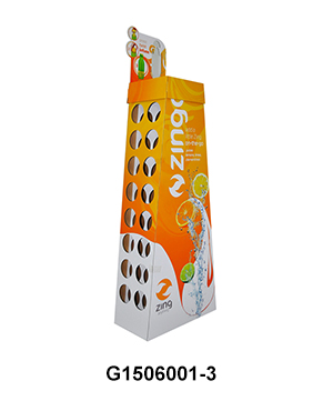 Custom Designed FSDU Retail Display Carton with Hole for Bottle