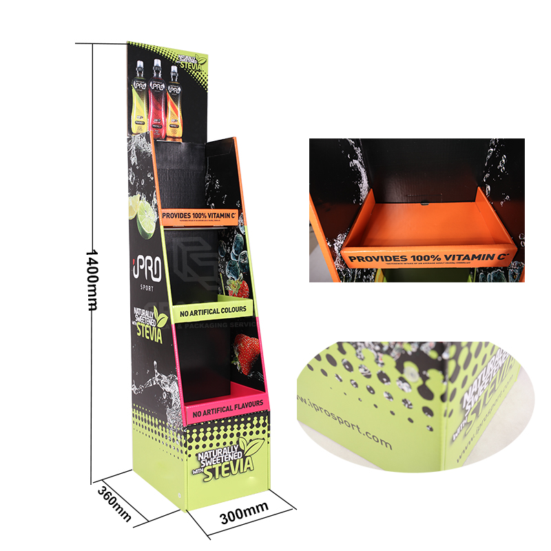 Custom Printed Carton Floor Display Unit for Energy Drinks-4