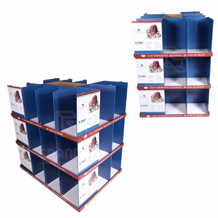 Customizable Corrugated Modular Full Pallet Displays for Backpacks ...