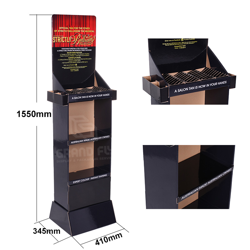 Custom Corrugated Display Shelves for Skin Care Product-4