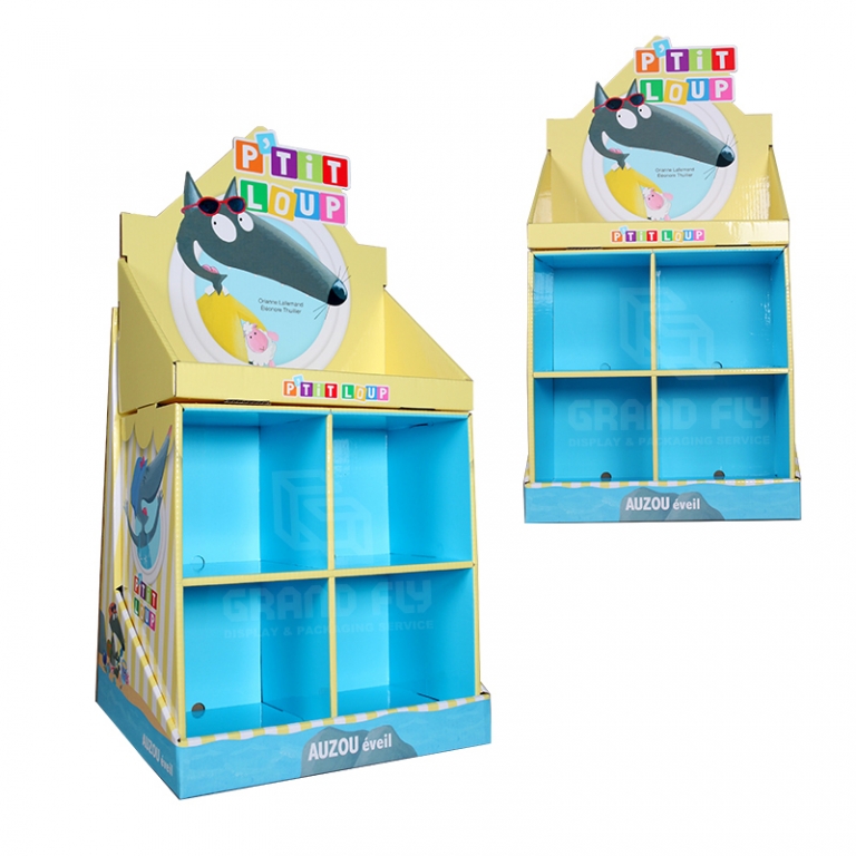 Custom Four-Pocket Retail Desktop Display Unit with Tray | Eco-Friendly ...