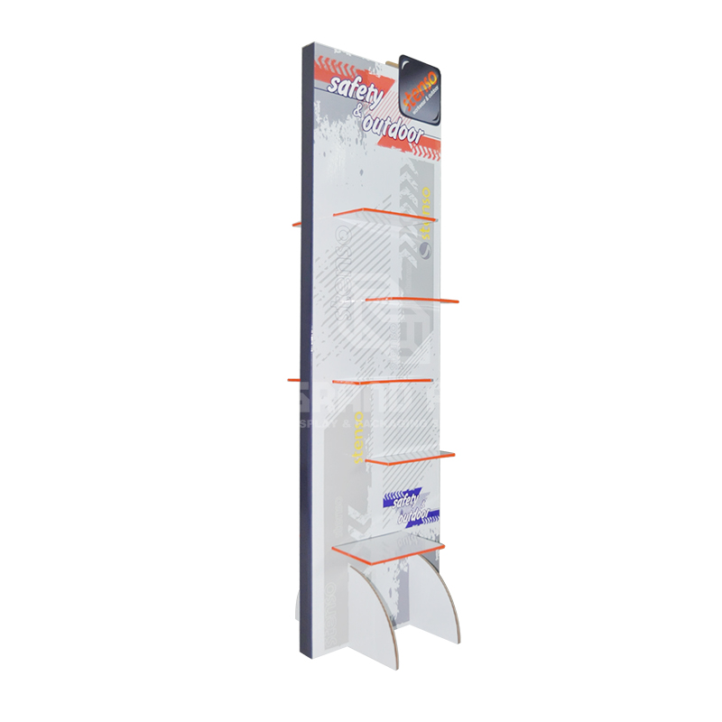 2 Side Shoes POS Display with Shelve for New Products Promotions-1