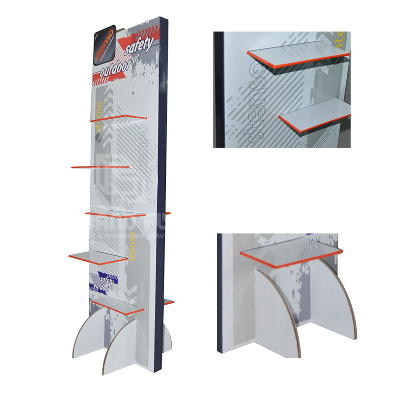 2 Side Shoes POS Display with Shelve for New Products Promotions-3