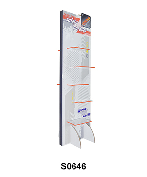 2 Side Shoes POS Display with Shelve for New Products Promotions