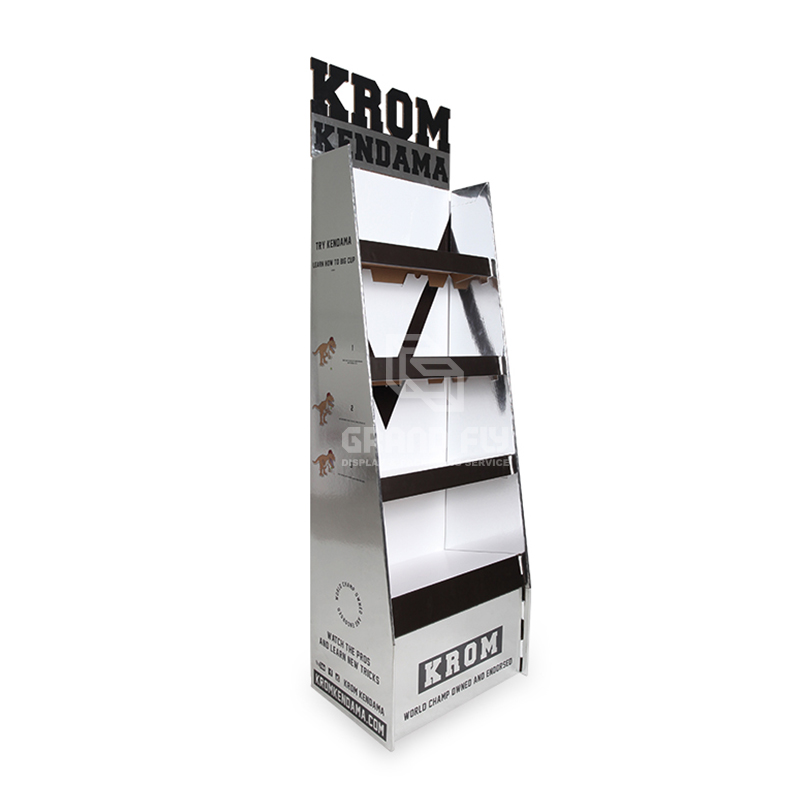 Silver Printing Cardboard Display Stand with 3D Header-1