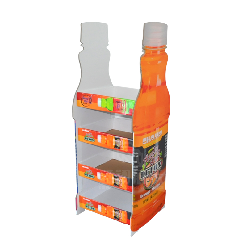 Bottle Shape Two-sided Cardboard Display Stand for Drinks-1