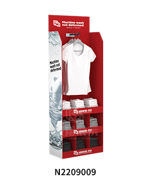 Custom POS Cardboard T-shirt Clothing Display Stand