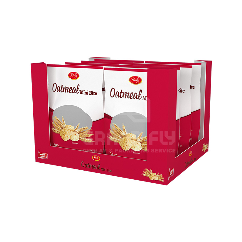 Stackable Cardboard Corrugated PDQ Trays For Snacks' Fulfillment -1