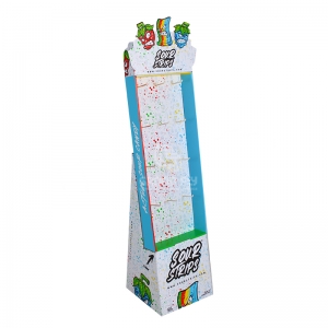 Cardboard Floor Display Shipper with Hooks for Candy-1