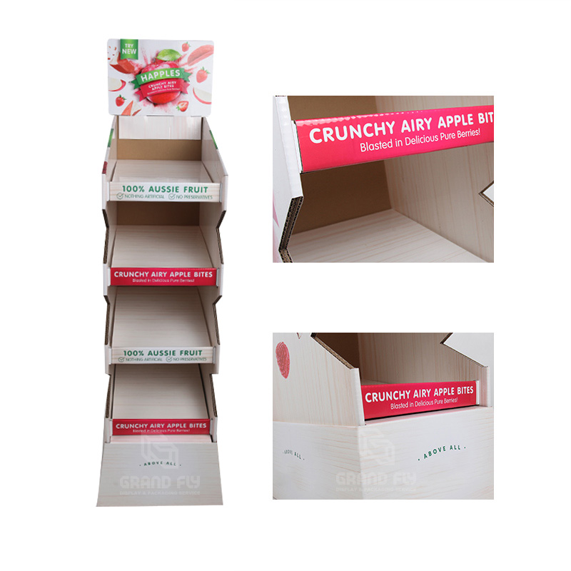 Custom Printed Free Standing Candy Cardboard Display Stands-3