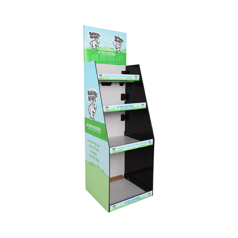 Cardboard 4 Shelf Carton Display Stand for DogPet Food-1