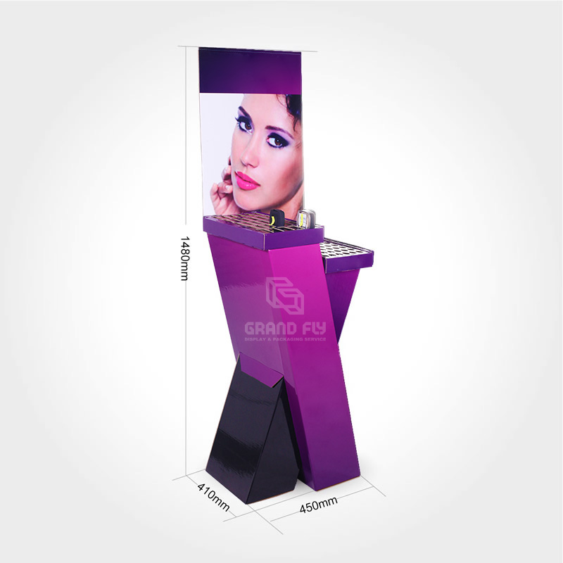 Eye Shadow Cosmetic Cardboard Display Stand-4