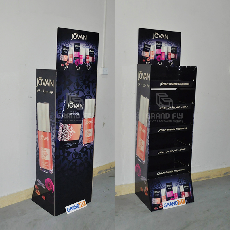 Moisturizer Mosmetic Makeup Cardboard Floor Display Rack-3