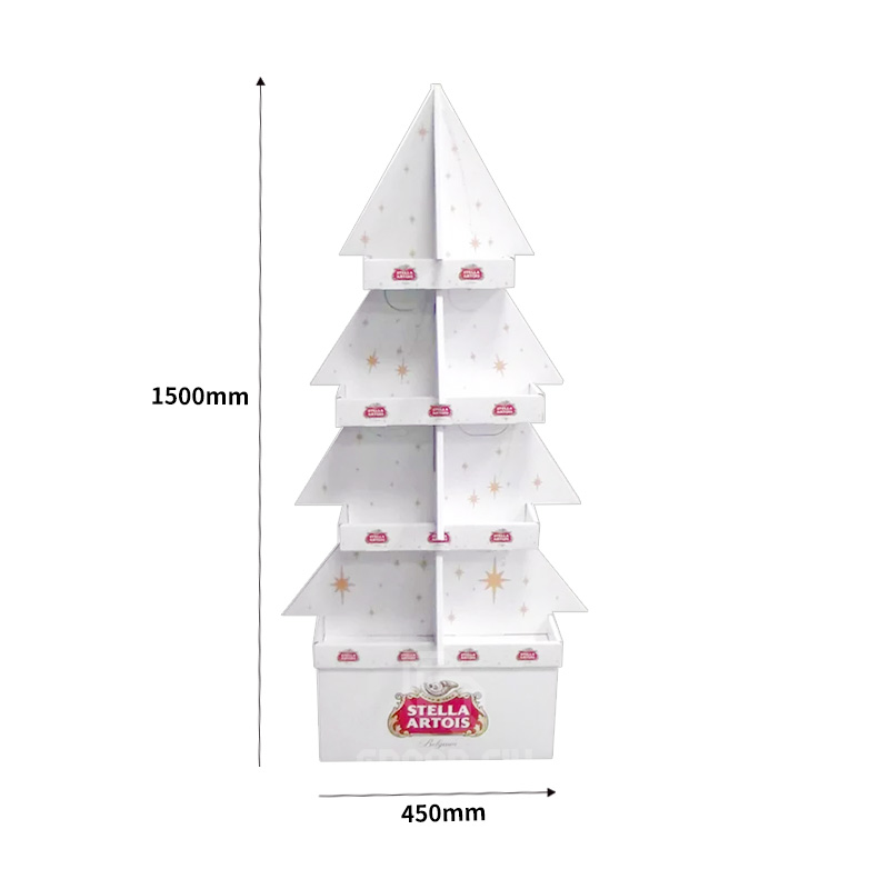 Cardboard Floor Display in Christmas Tree Shape for Sweets-2