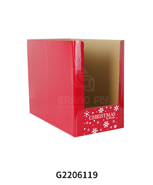 Christmas Holiday Cardboard Corrugated PDQ Display Tray