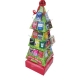 Christmas Tree Shape Four Sides Hooks Cardboard Displays for Greeting Cards