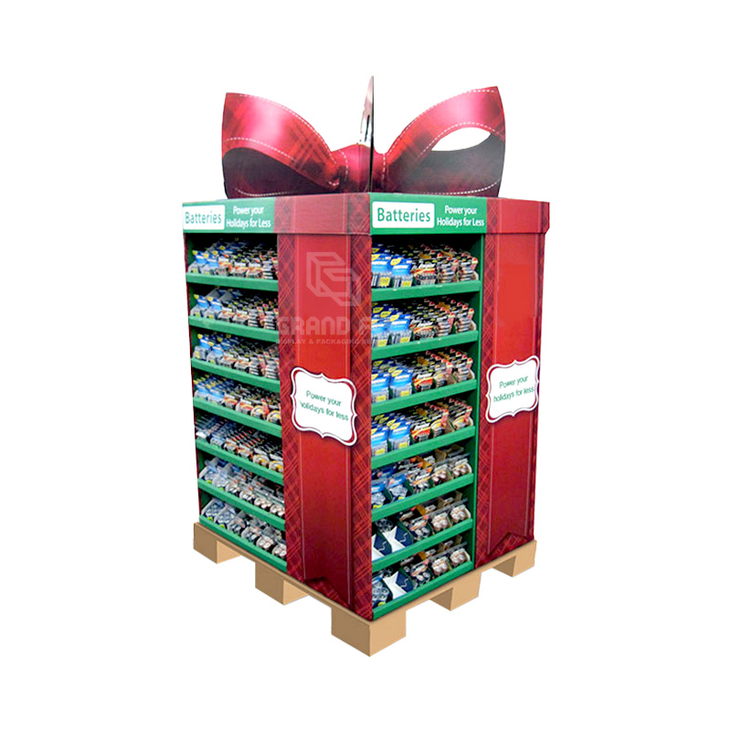 Custom Four Sides Christmas Gift Shape Wal-mart Full Pallet Displays-1