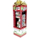 Four-sided Holiday Gift Retail Cardboard Display Stand with Hooks