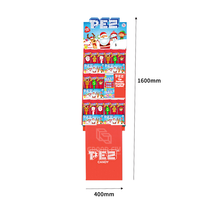 Temporary Cardboard Floor Displays for Holiday Candy-2