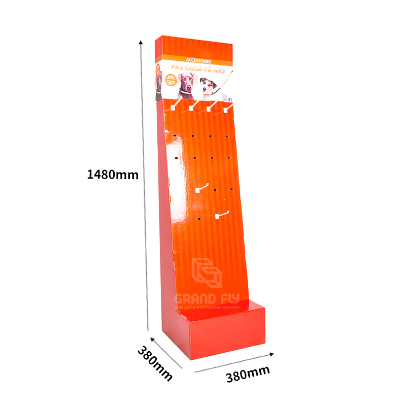 Cardboard Retail Display with PegHook for Dog Chain-4