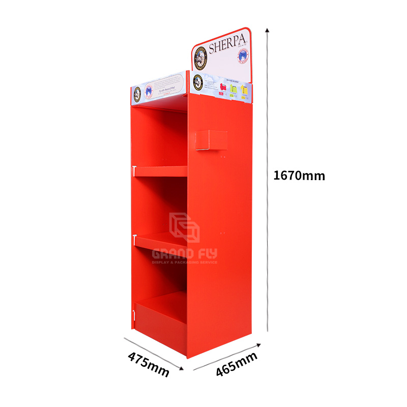 Custom Cardboard Free Standing Display Unit for Pet Products-4