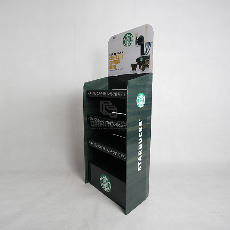 Starbucks Coffee Cardboard Floor Display Tower-3