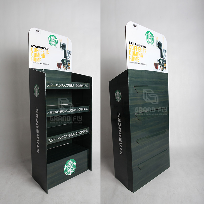 Starbucks Coffee Cardboard Floor Display Tower-4