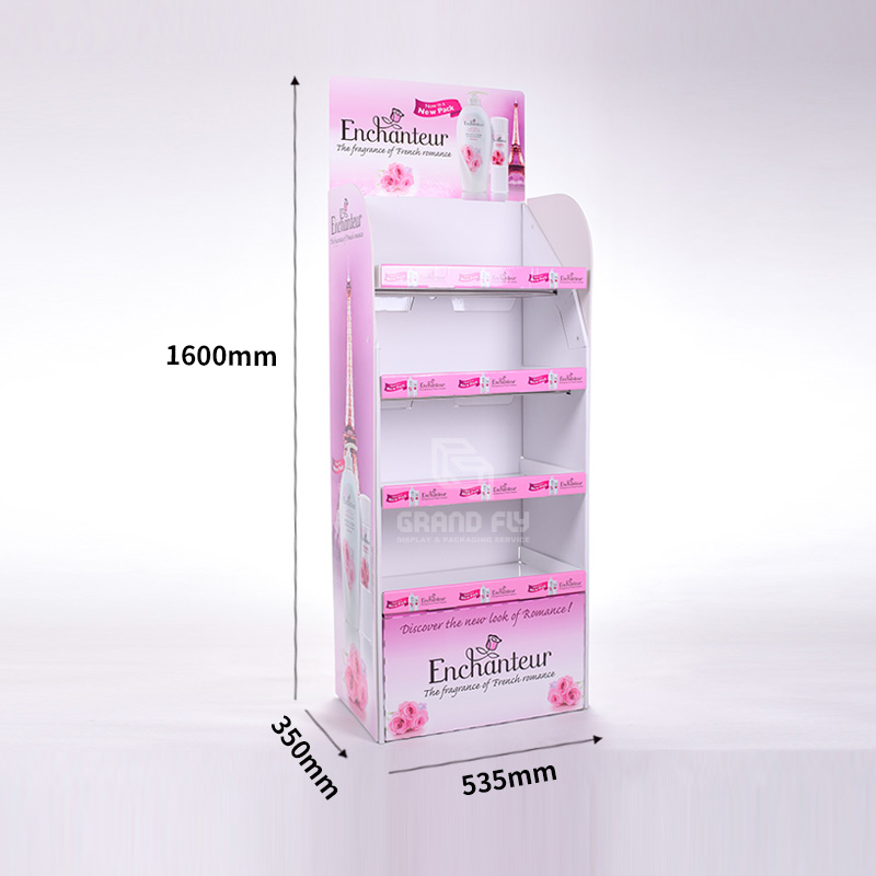 Custom Cardboard Point of Sale Display Floor Stand for Body Wash-4