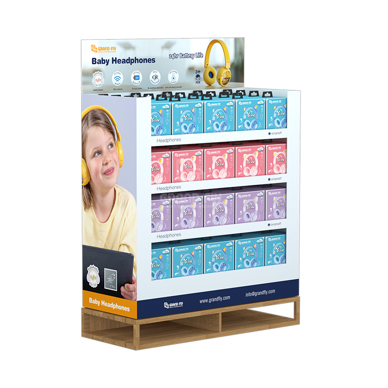 Custom Cardboard Retail Pallet Displays for HeadsetEarphone-1