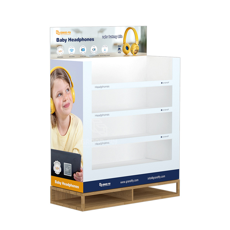 Custom Cardboard Retail Pallet Displays for HeadsetEarphone-3