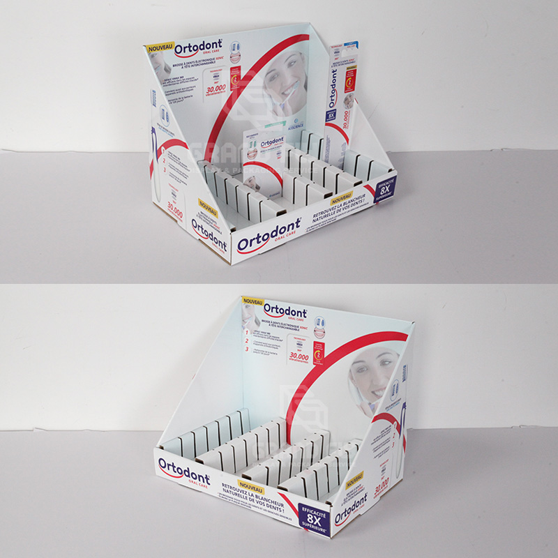 Custom Design Cardboard Countertop Display Box for Toothbrush-2