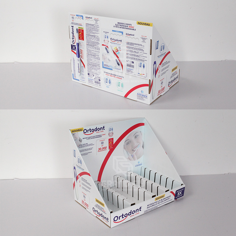 Custom Design Cardboard Countertop Display Box for Toothbrush-3