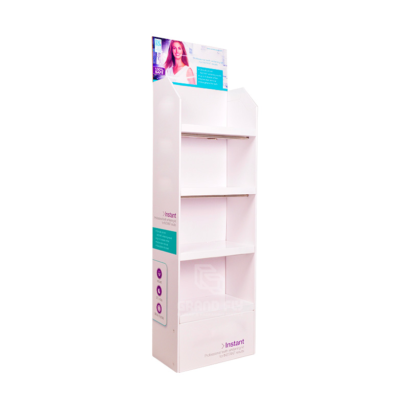 Custom Eco-friendly Cardboard Floor Display Shelf for Toothpaste-1