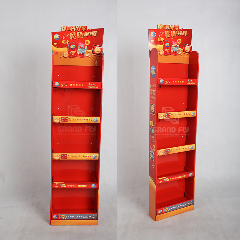 Custom Printed 5 Shelf Cardboard Hangsell for Biscuits-2