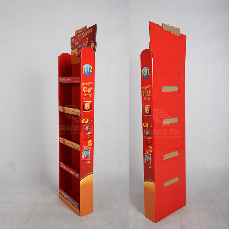 Custom Printed 5 Shelf Cardboard Hangsell for Biscuits-3