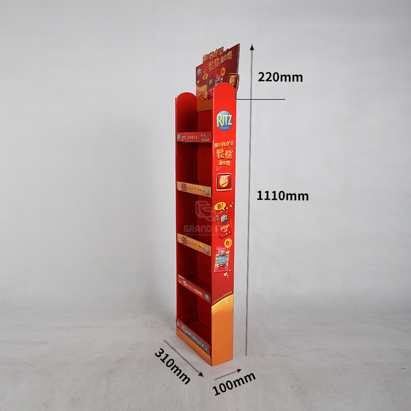 Custom Printed 5 Shelf Cardboard Hangsell for Biscuits-4