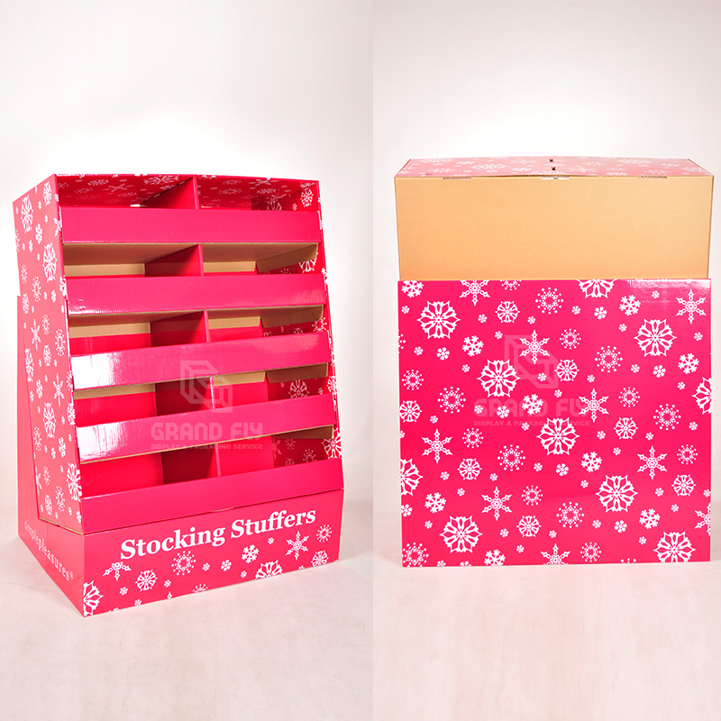 Custom Recyclable Cardboard Hand Sanitizer Floor Displays Grand Fly