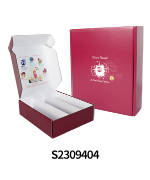 Custom 3-Bottle Cardboard Wine Gift Mailer Box with Divider